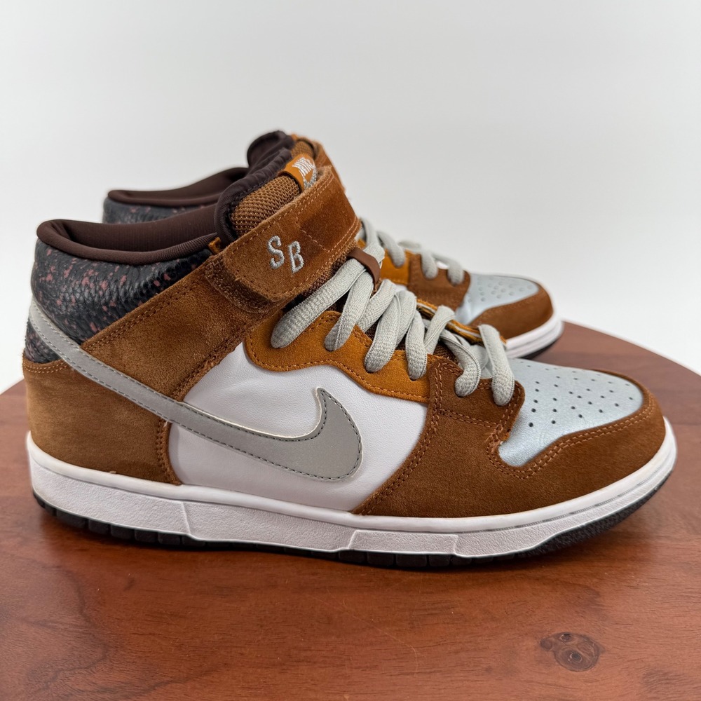 Nike SB Dunk Mid Pro Fender Bass 2008 Brown White Vintage 314383-102 Men 9